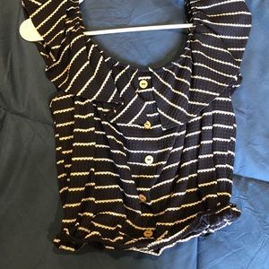 Off shoulder crop top